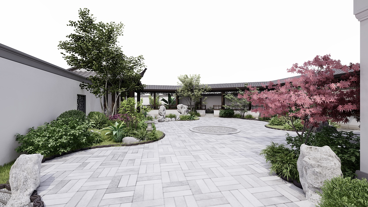 (中式庭院)su2021lumion10.0|空間|景觀設(shè)計(jì)|賢臣壹品