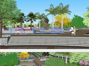 精品詳細(xì)街頭公園景觀su模型設(shè)計(jì)素材 城市規(guī)劃模型大全 18577204