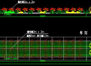 某工廠道路及道路旁綠地綠化設(shè)計(jì)圖紙免費(fèi)下載 園林綠化及施工