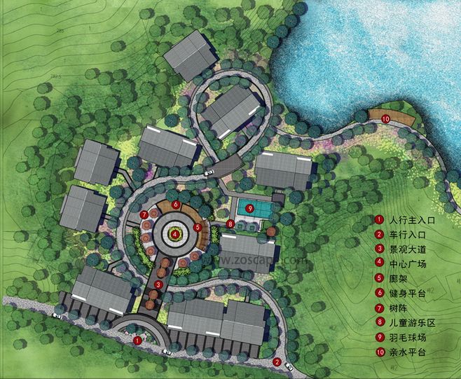 PSD彩色平面圖在城鄉(xiāng)與園林規(guī)劃總圖設(shè)計(jì)中的應(yīng)用