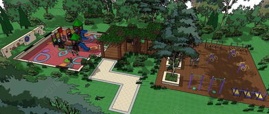 精品宅間兒童公園 小游園與兒童廣場(chǎng)的景觀(guān)設(shè)計(jì)模型